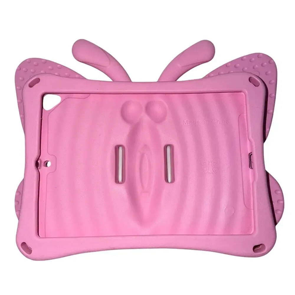 Lightweight EVA foam pink butterfly iPad 4 5 9.7 inch case stand kid friendly